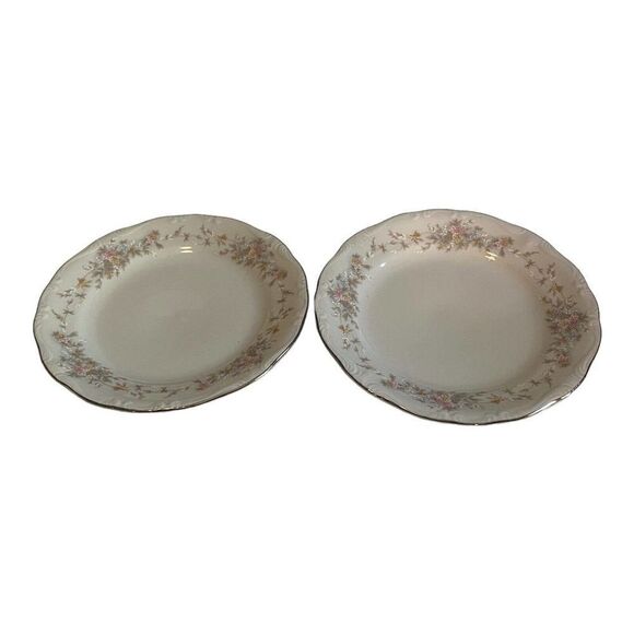 Johann Haviland Floral Splendor BREAD PLATE Set of 2 Pastel Flowers Vintage - Picture 2 of 5